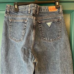Vintage Guess Jeans Green Label - 90s Y2K High Rise Straight Leg Jeans Sz 32